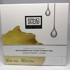 Erno Laszlo White Marble Dual Phase Vitamin C Facial Peel 2 Piece Set NEW In Box